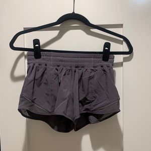 Charcoal gray running shorts